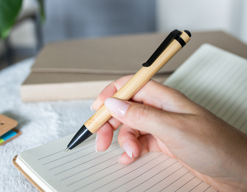 Długopis bambusowy czarny - widok 2