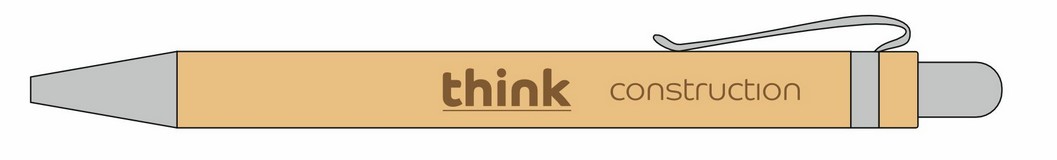 Długopis bambusowy chrom - widok 3